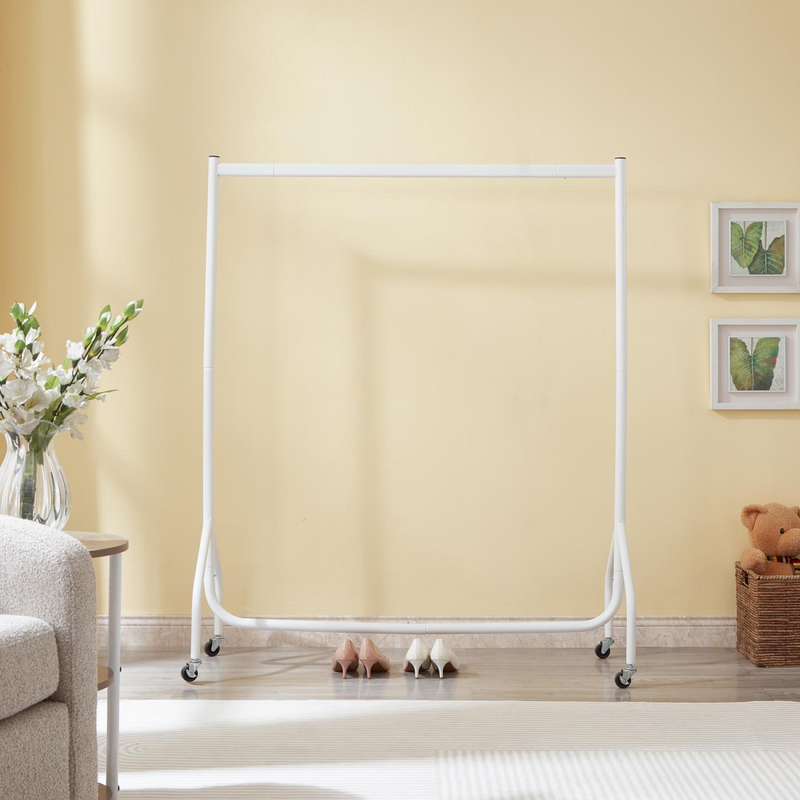 4ft Super Strong Heavy Duty Clothes Rail - White