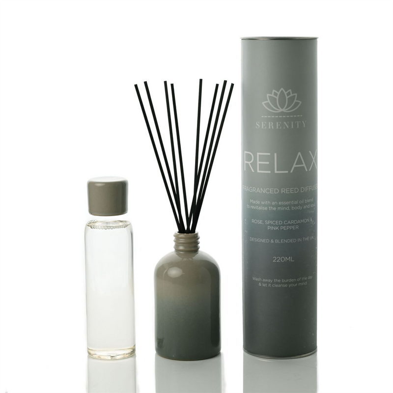 Serenity Relax Ceramic Diffuser 220ml Rose + Pink Pepper