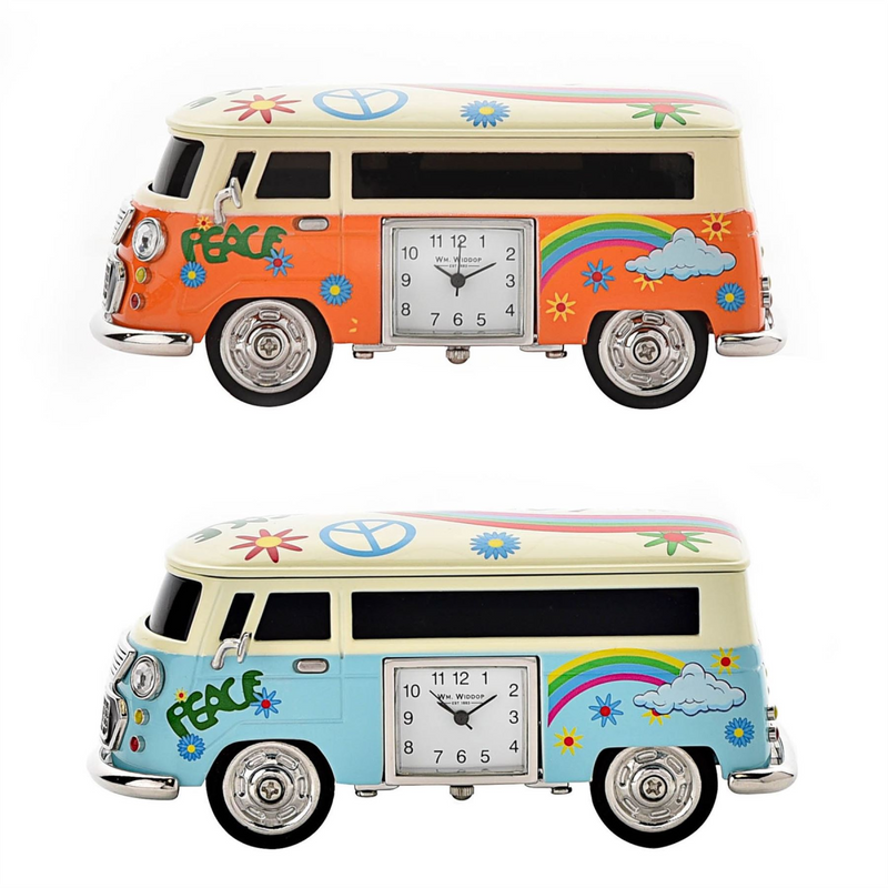 Wm Widdop Miniature Clock - Orange Camper