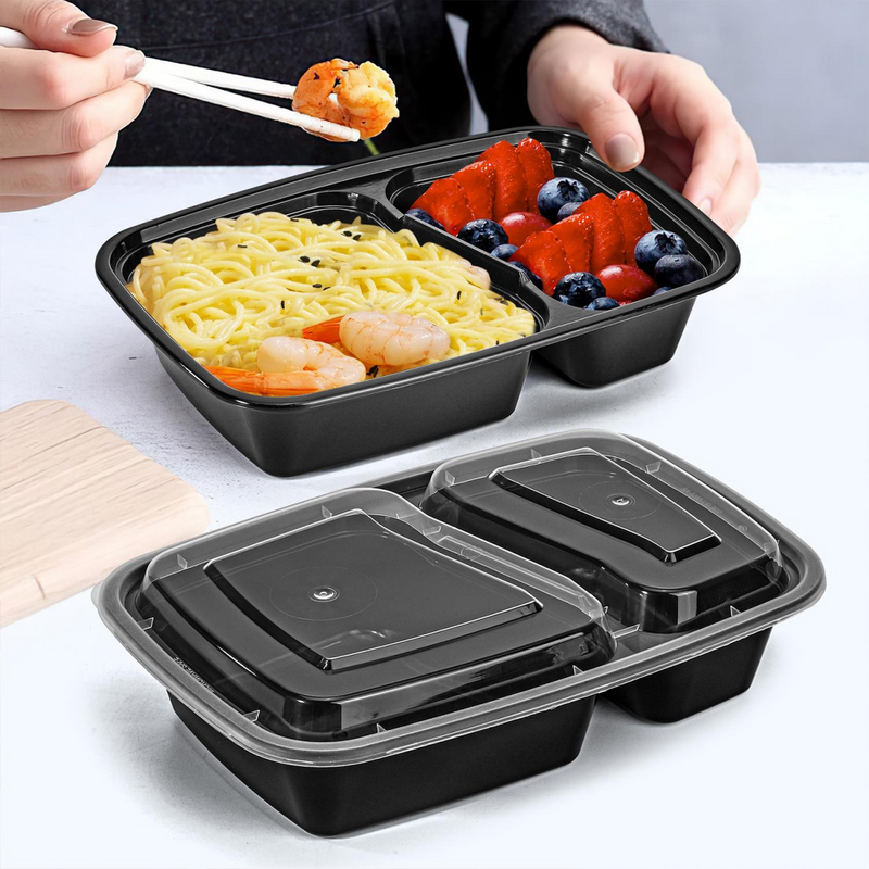 VINSANI 10pk 2 COMPARTMENTS MEAL PREP CONTAINERS 1010424 X 2