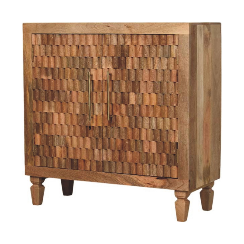Artisan Furniture Solid Wood Marbella Cabinet, 2 Doors, 2 Shelves, Brown
