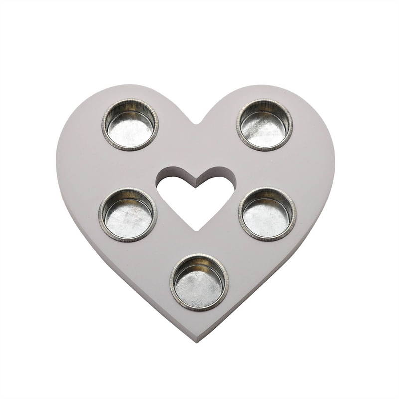 Moments Large Heart Shaped Multiple Tea Light Holder 20cm