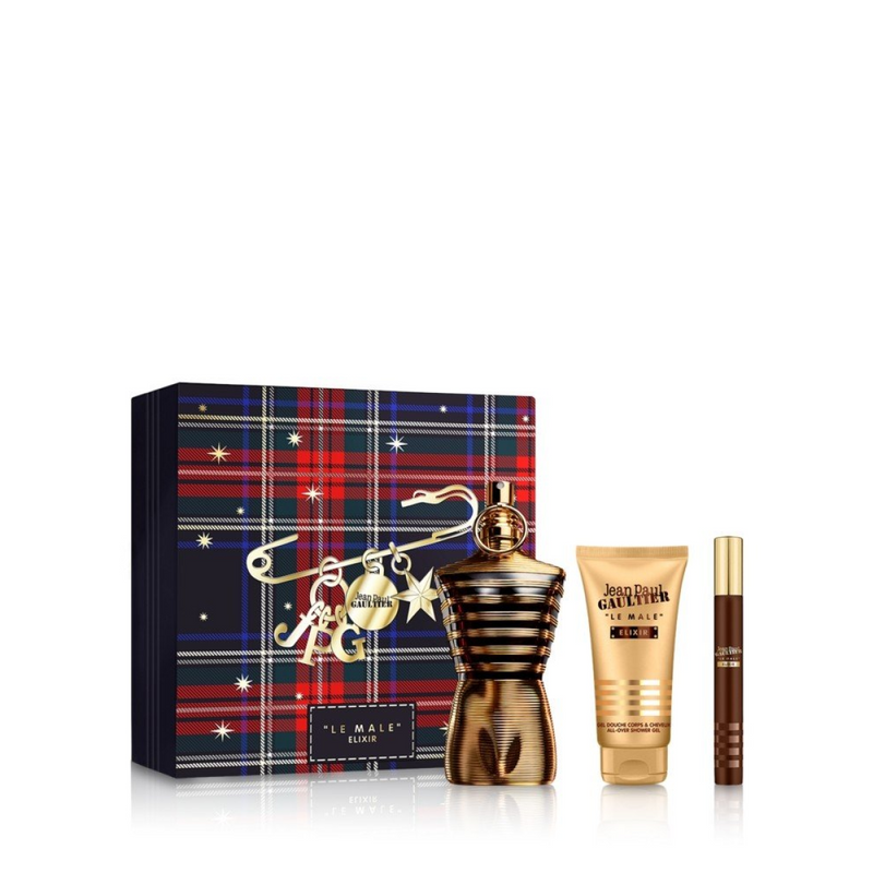 Jean Paul Gaultier Le Male Elixir Gift Set (Eau De Parfum Spray 125ml  Eau De Parfum Spray 10ml  Shower Gel 75ml)