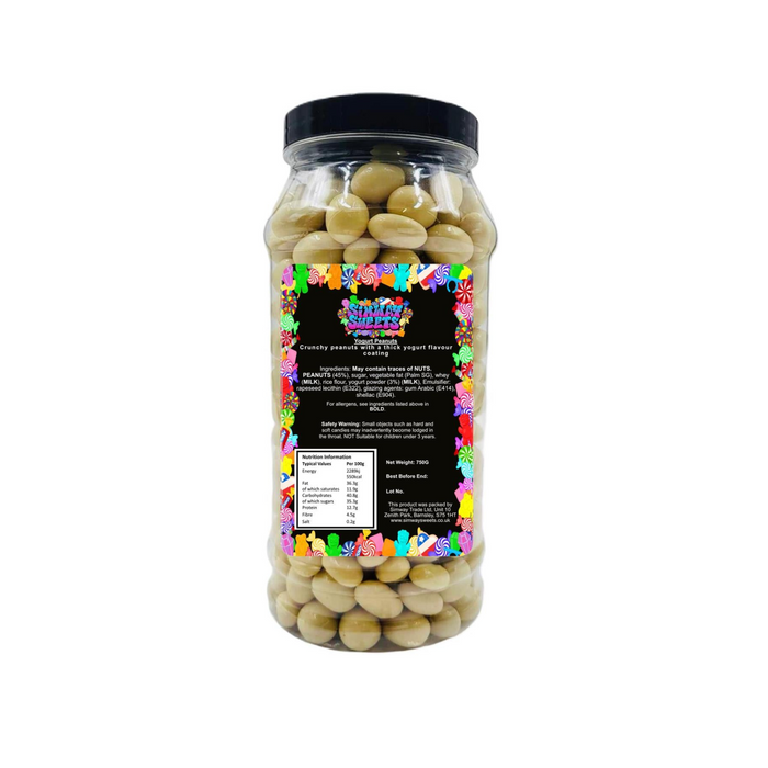 Yogurt Covered Peanuts Retro Sweets Gift Jar - 750g