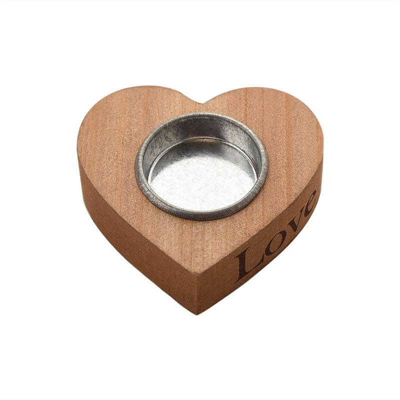 Moments Heart Shaped Tea Light Holder - Love