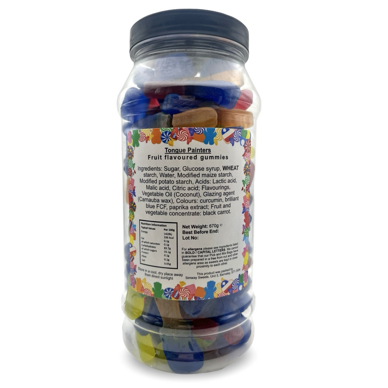 Tongue Painting Dummies Retro Sweets Gift Jar - 670g