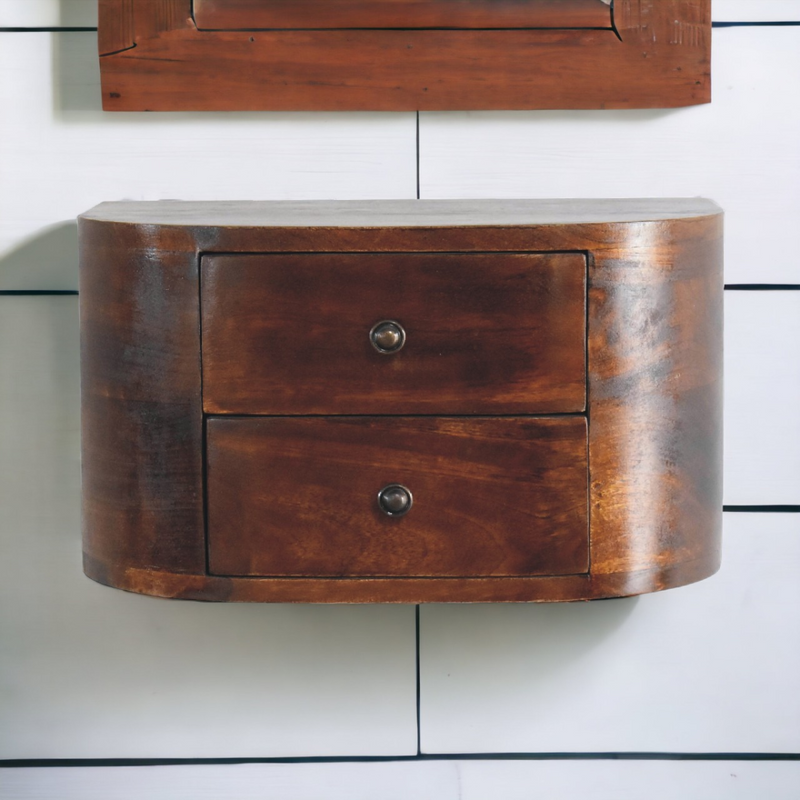 Artisan Furniture Solid Wood Lunar 2 Drawer Floating Bedside