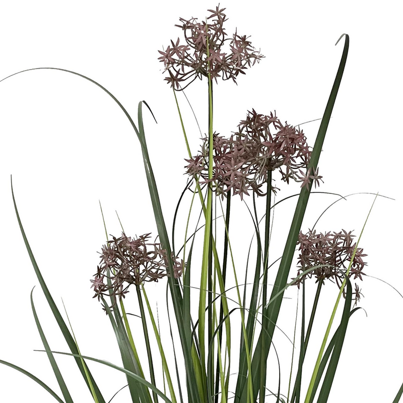 95cm Artificial Grass Plant Potted with Flower Detail
