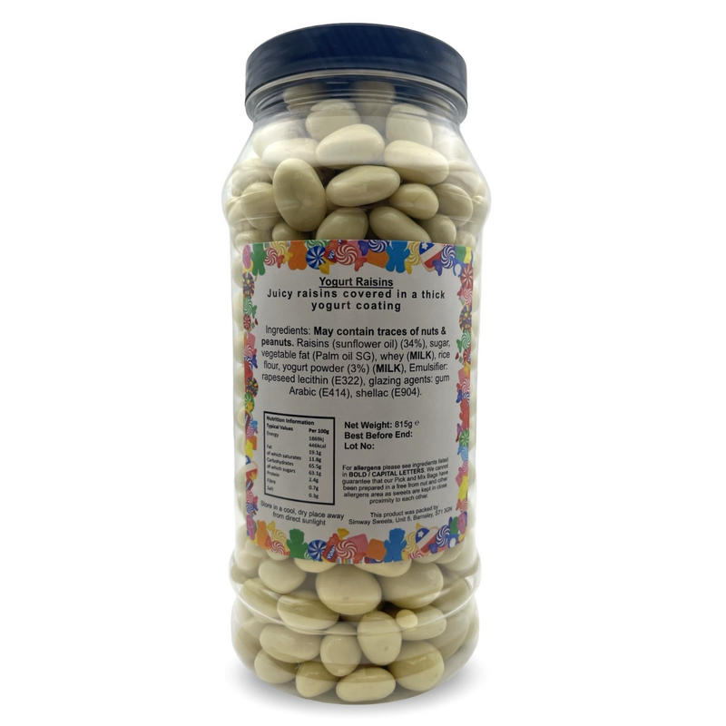 Yogurt Covered Raisins Retro Sweets Gift Jar - 815g
