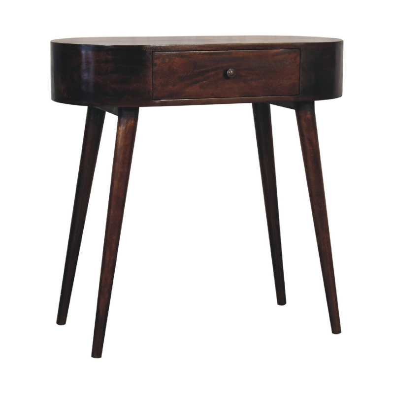 Artisan Furniture Solid Wood Albion Light Walnut Console Table, Brown, 1 Drawer