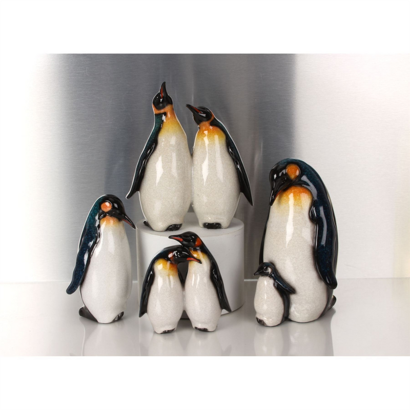 Naturecraft Polished Stone Effect - 2 Penguins 30cm