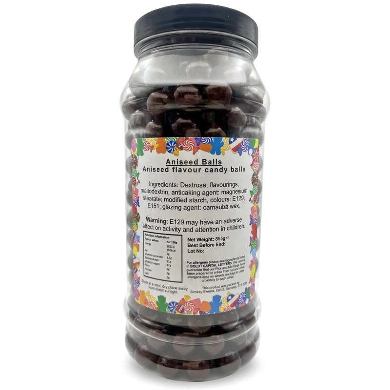 Aniseed Balls Retro Sweets Gift Jar - 855g