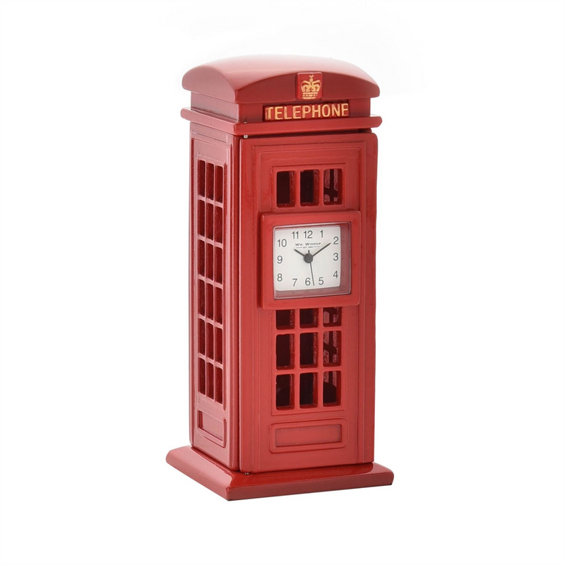 Wm.Widdop Miniature Clock - Telephone Box