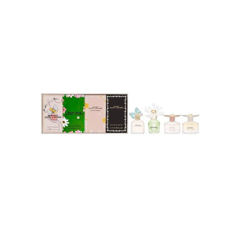 Marc Jacobs Miniature Gift Set (Daisy EDT 4ml  Fresh EDT 4ml  Wild EDP 4ml  Perfect EDP 5ml)