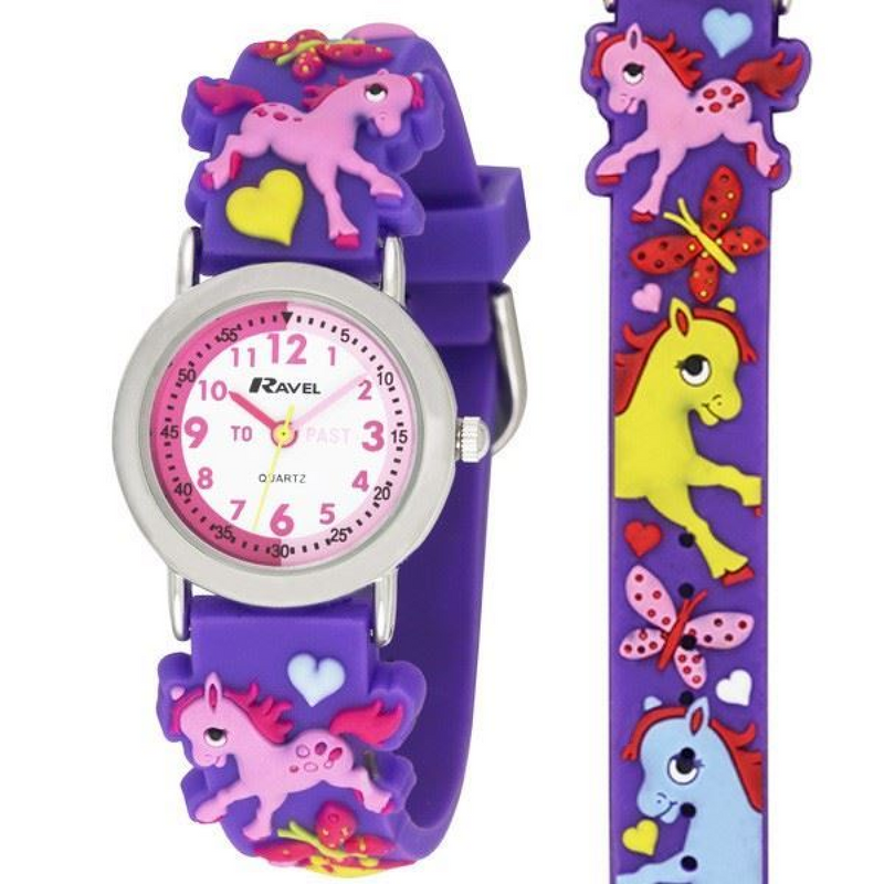 Ravel Children Girls 3D Cartoon Time Teacher Watch Pony R1513.70