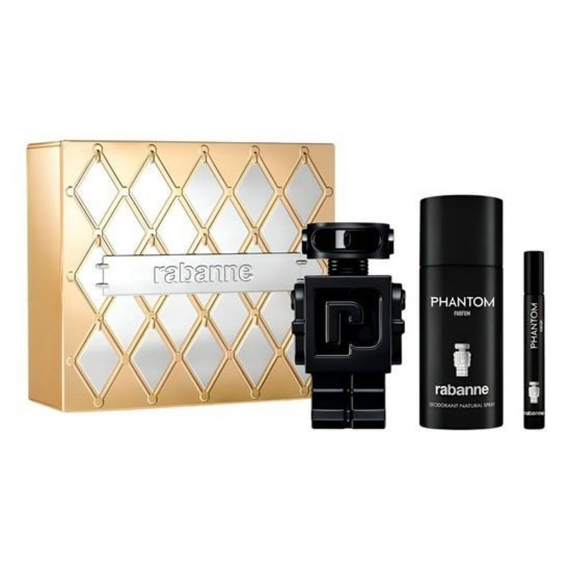 Paco Rabanne Phantom Gift Set (Parfum Spray 100ml  Deodorant Spray 150ml  10ml Travel Spray)