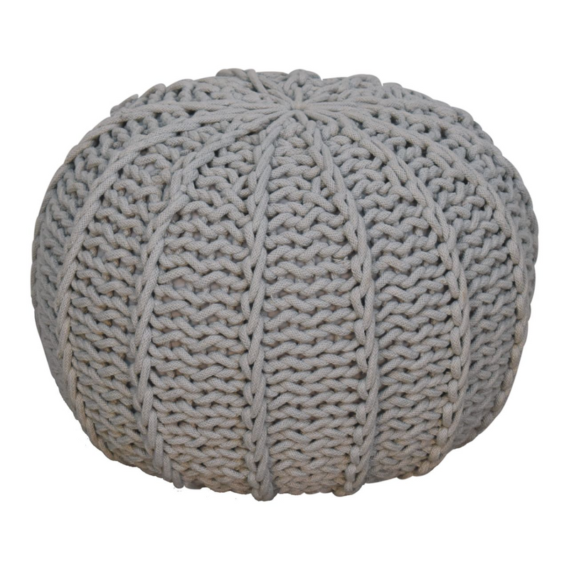 Artisan Furniture Grey Cable Pouffe