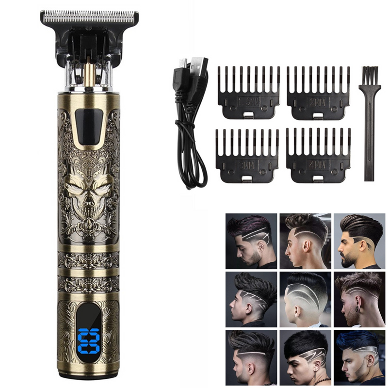 Small LCD Screen Display Professional Men Cordless Hair Clippers Beard Trimmer Cutting Machine Kit