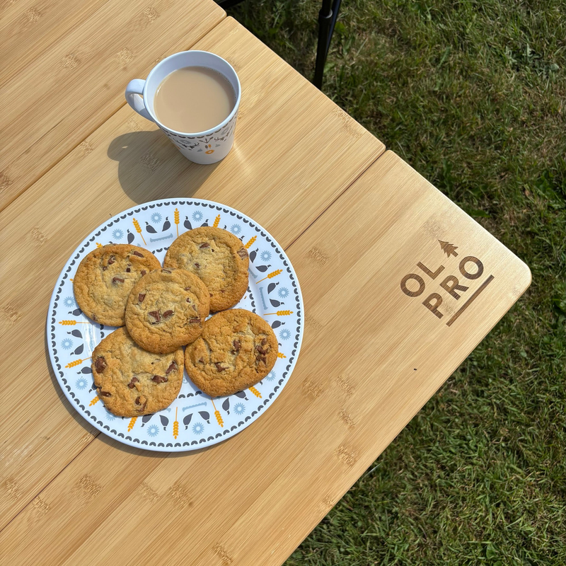 4 Fold Camping Bamboo Table 90cm x 90cm