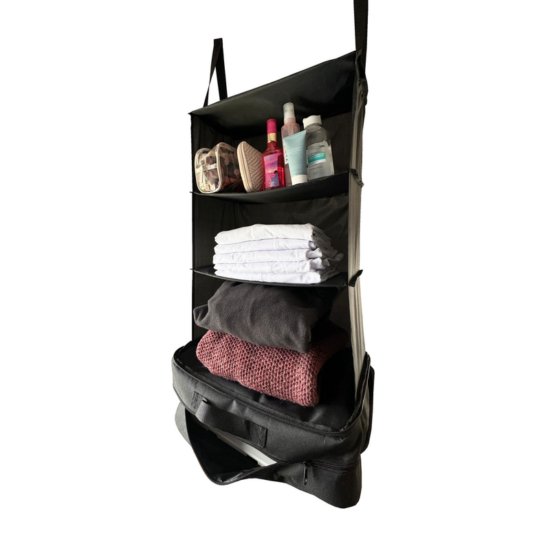 Camping Organiser with Shelves and Storage Bag