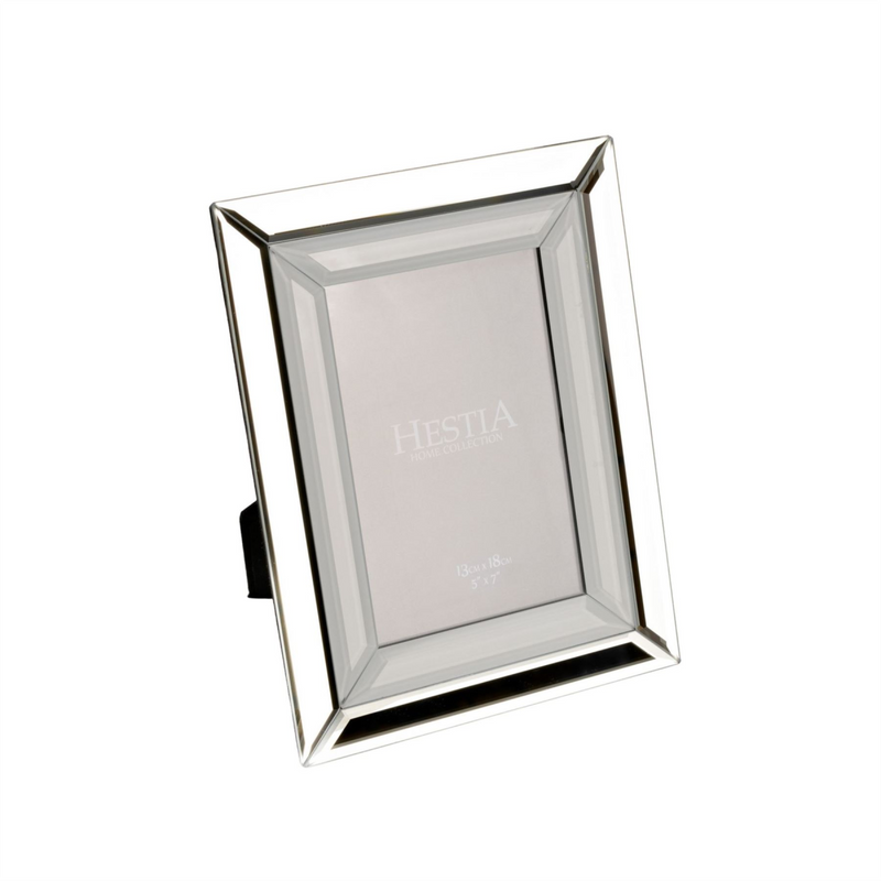 Hestia White & Silver Glass Frame 5" x 7"