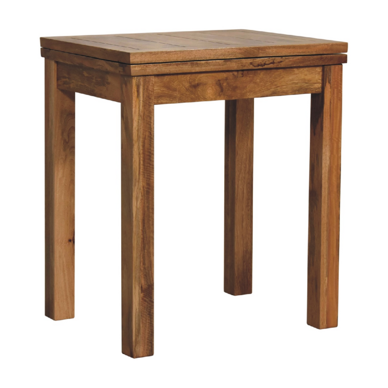 Artisan Furniture Solid Wood Mini Oak-ish Butterfly Dining Table, Brown