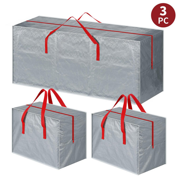 VINSANI 3pc GREY XMAS STORAGE BAGS 1010448