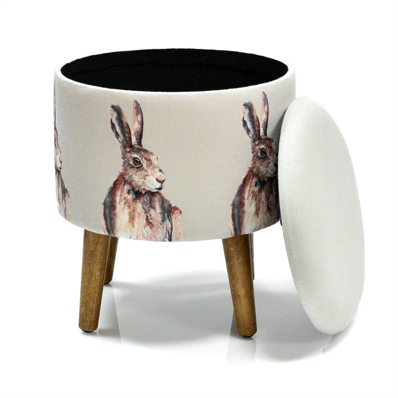 Meg Hawkins Storage Footstool - Hare