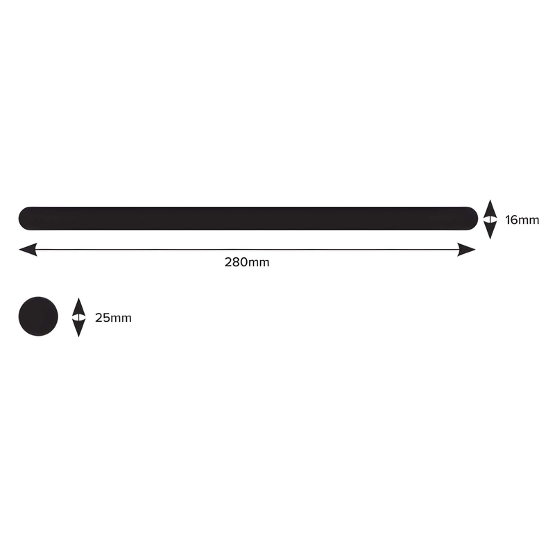 Stainless Steel Tactile Strips Retrofit 3M Adhesive - 280mm Heat Resistant