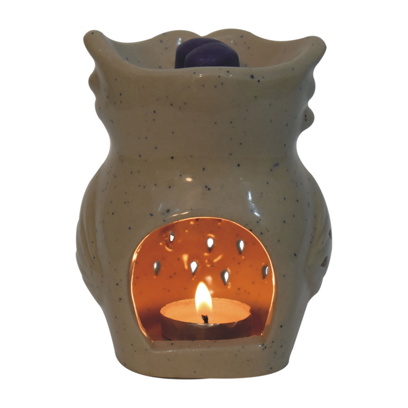 Artisan Furniture Owl Wax Melter Set (Summer), Light Brown