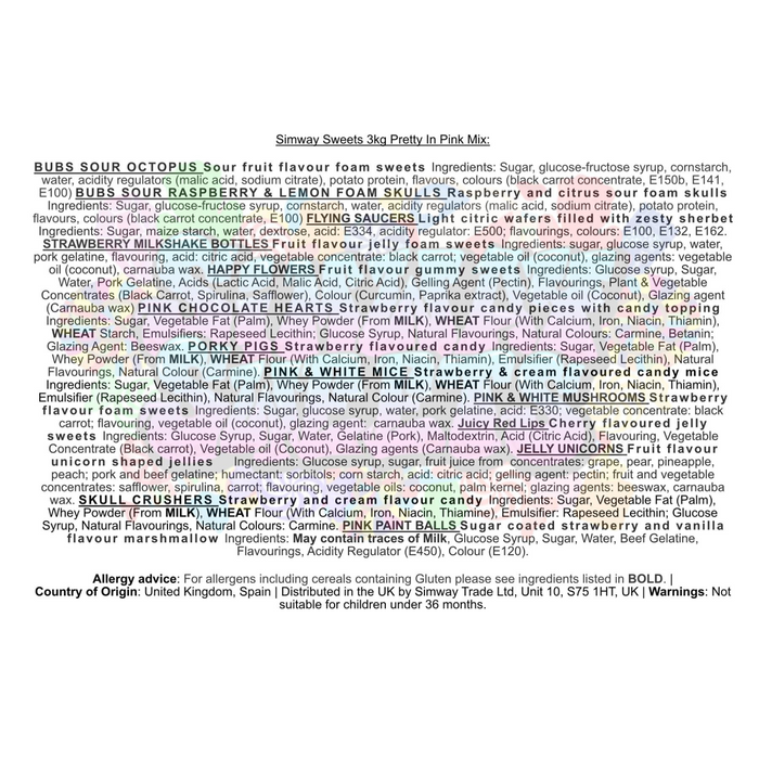 Pretty In Pink Mix Sweet Gift Jar