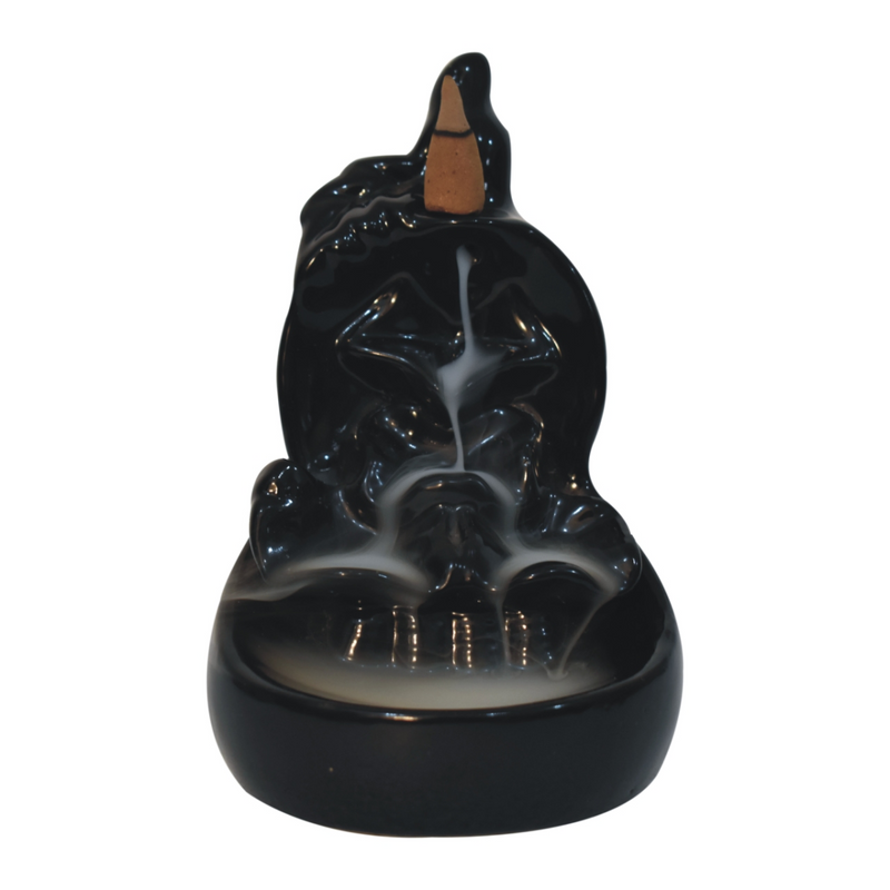 Artisan Furniture Temple Burner Fountain Set (Floral), Black