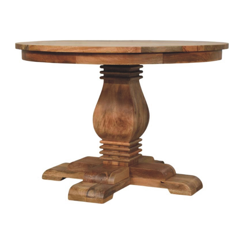 Artisan Furniture Solid Wood Valentina Round Dining Table, Beige