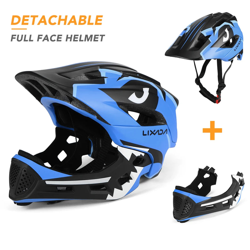 Lixada Motorcycle Children Helmet Kids Detachable Full Face Helmet Children Sports Safety Helmet for Cycling Skateboarding