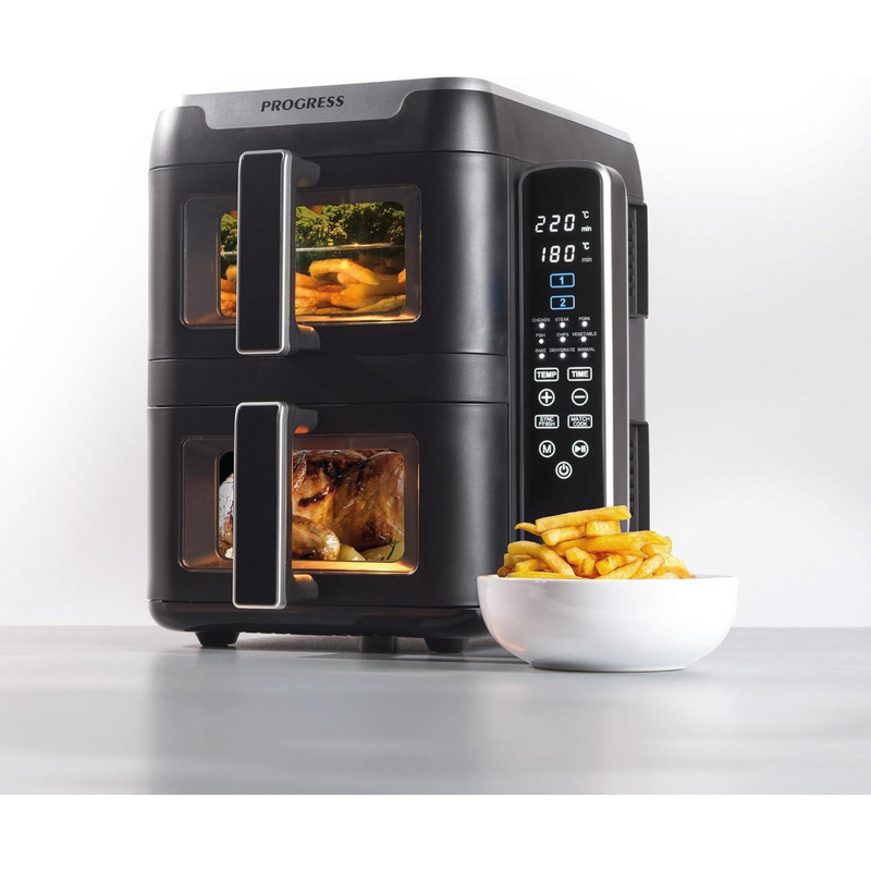 Progress Dual Tier 9L Air Fryer 2400W