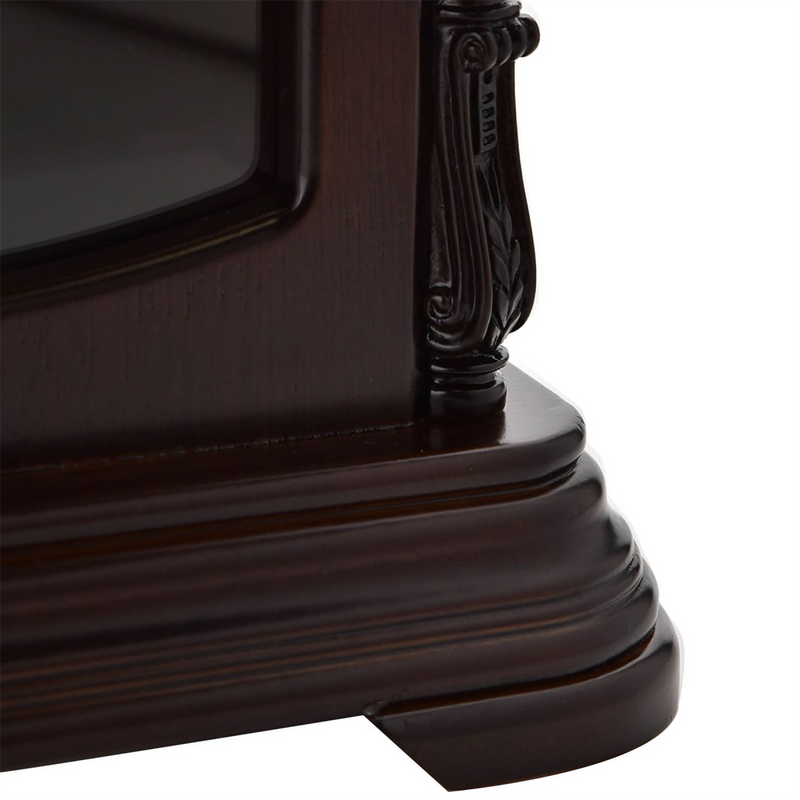Wm. Widdop Wooden Mantel Clock with Pendulum Arabic Numerals