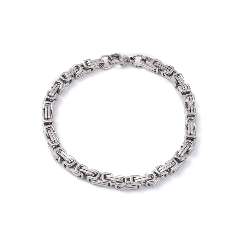 Men's Aztec Chain Silver Bracelet