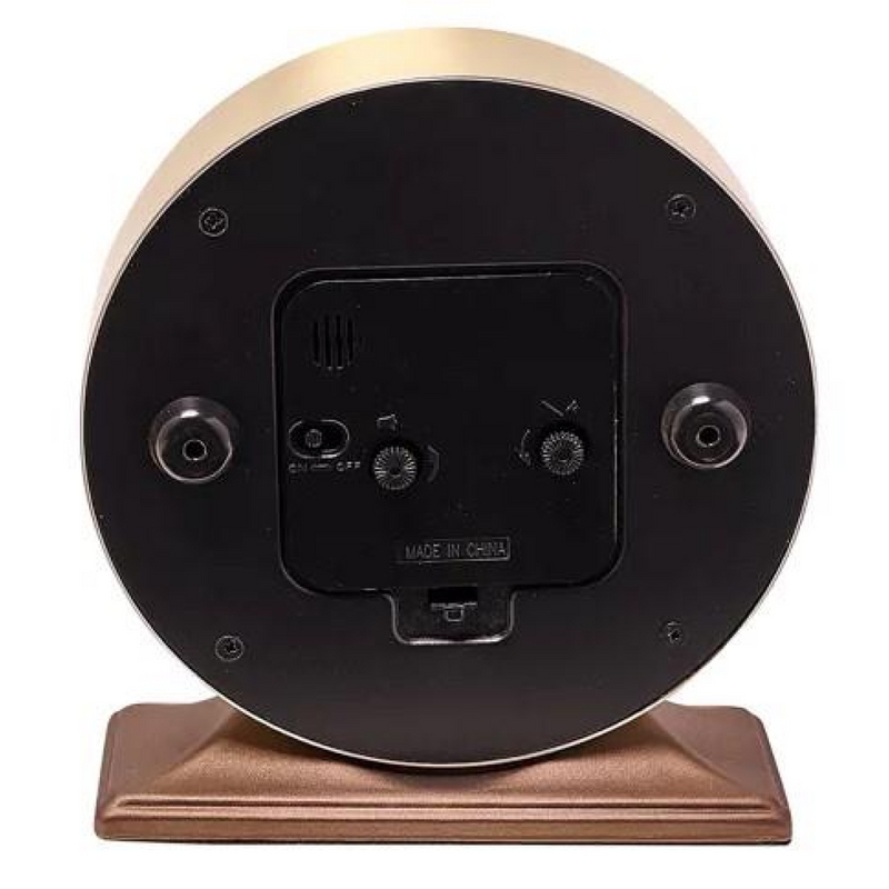 Wm.Widdop Black & Gold Mantel Alarm Clock