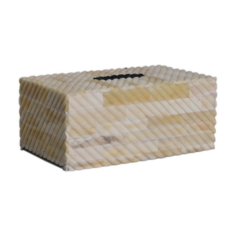 Artisan Furniture Wooden Bone Inlay Tissue Box