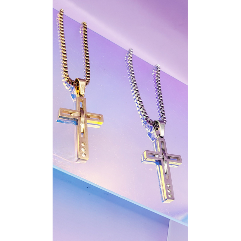 Shine Gold Cross Necklace