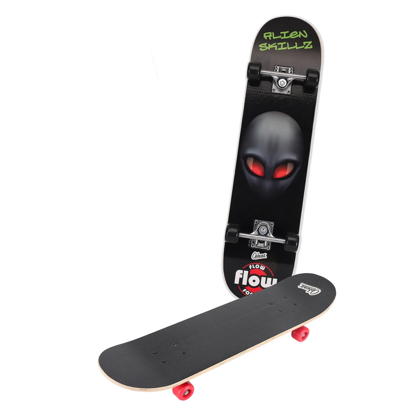 Ozbozz 31" Maple Chaser Skateboard Black