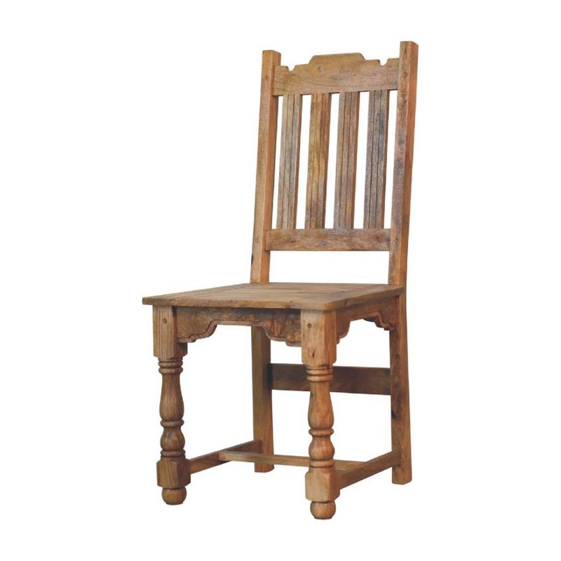 Artisan Furniture Solid Wood Granary Turned Dining Chair Set of 2, Light Brown