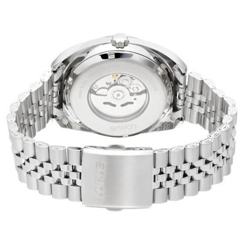 Lorus Mens Automatic Day Date Grey Dial Stainless Steel Bracelet Watch RL447BX9
