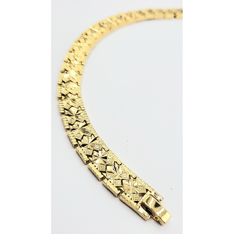 Elements Baroque Shiny Gold Link Bracelet