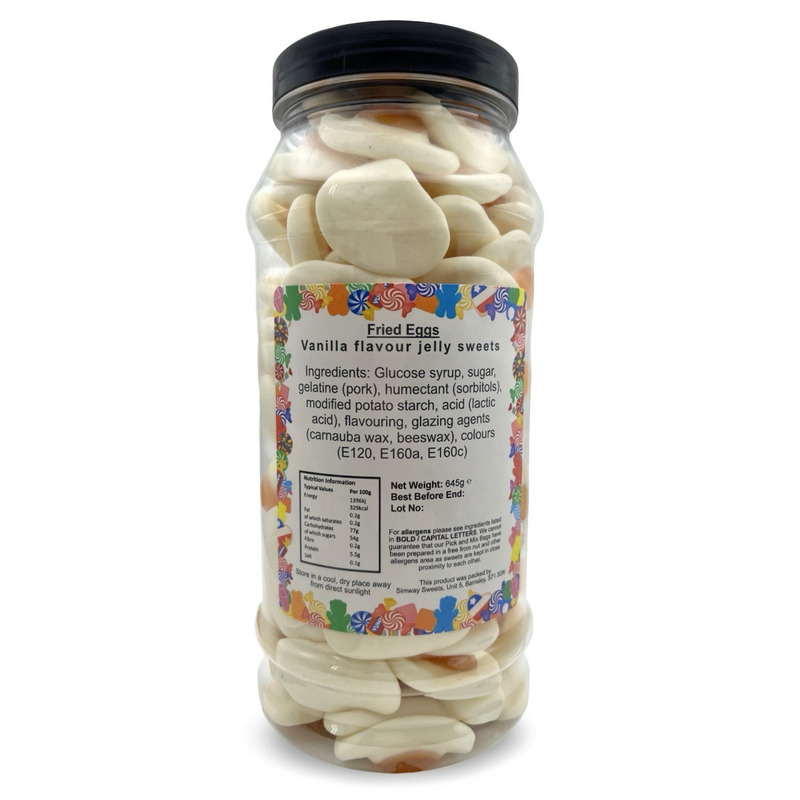 Fried Eggs Gummy Retro Sweets Gift Jar - 645g