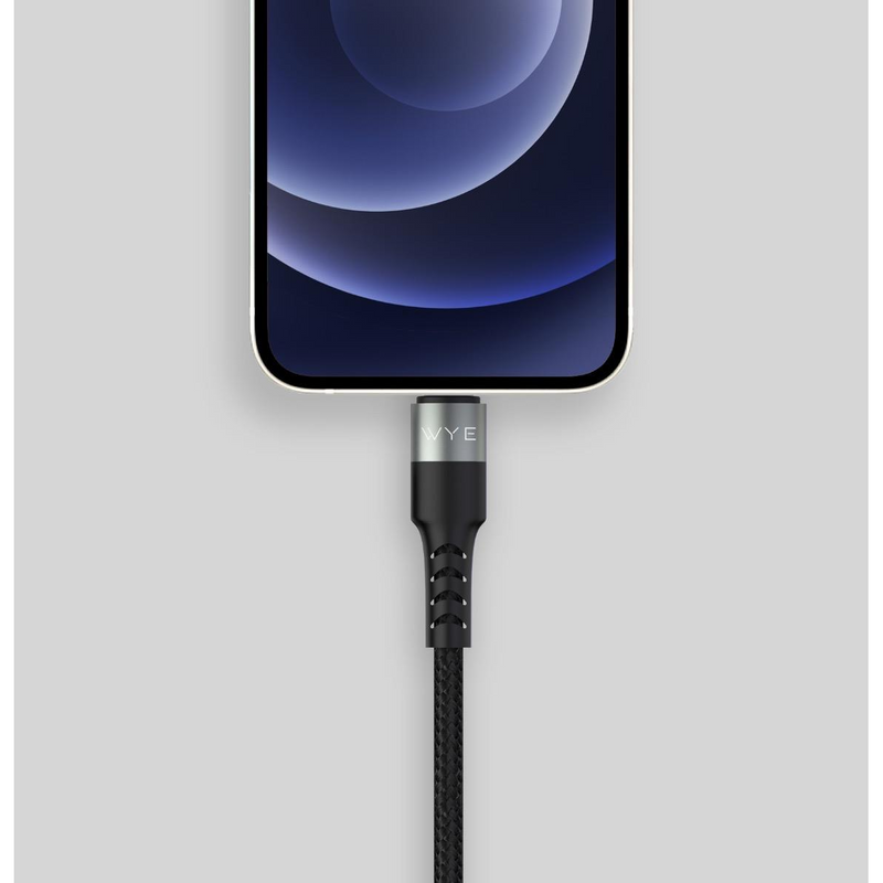 Wyeflow Braided USB-C to 8-Pin Fast Charging & Data Cable 1m