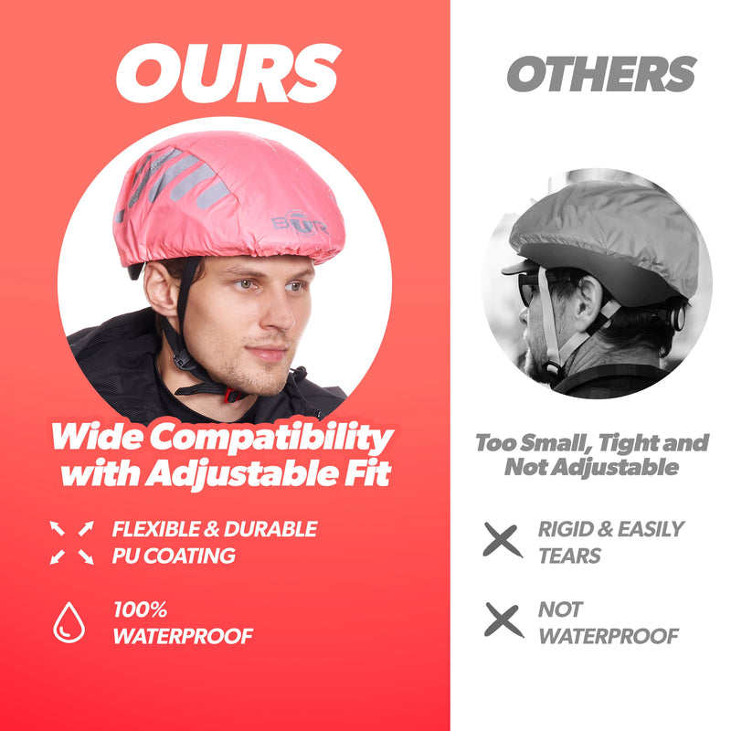 BTR Waterproof Hi Vis Cycling Helmet Cover