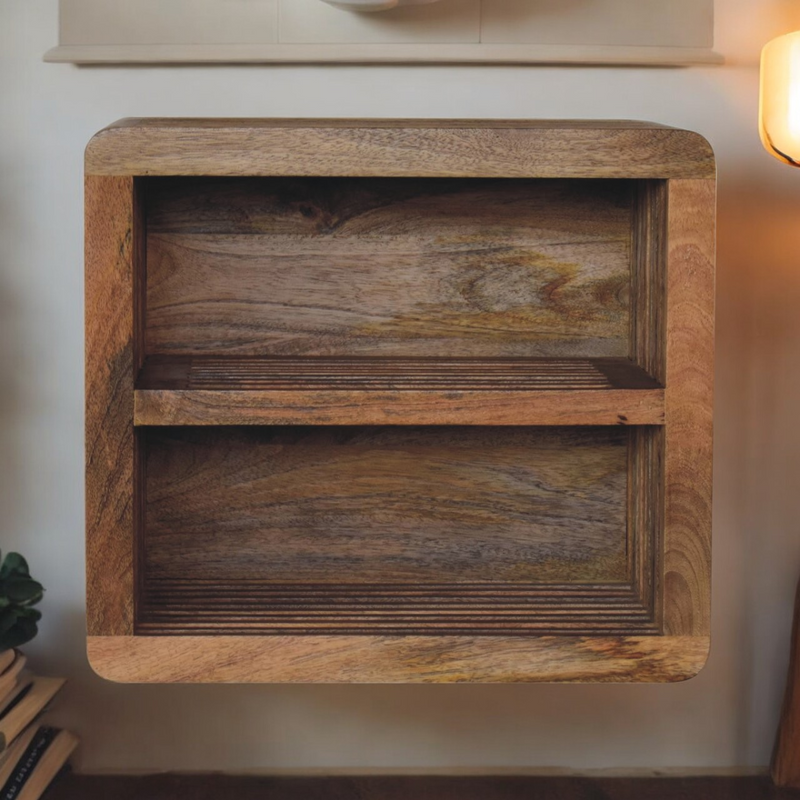 Artisan Furniture Solid Wood Soba Wall Mounted Bedside
