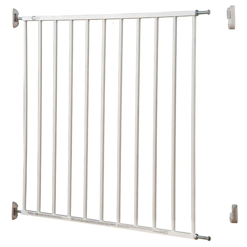 Callowesse Metal Screw Fitted Baby Stair Gate W76-81cm - White