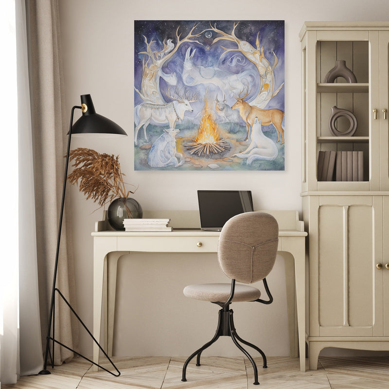 Sacred Animal Fire Canvas